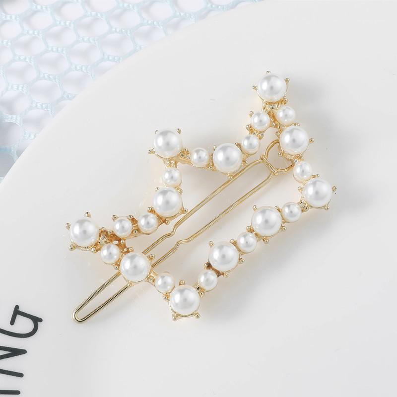 

Hair Clips & Barrettes Krasivaya Gold Color Fashion Clip With Peal For Women Head Accessory, Golden;silver