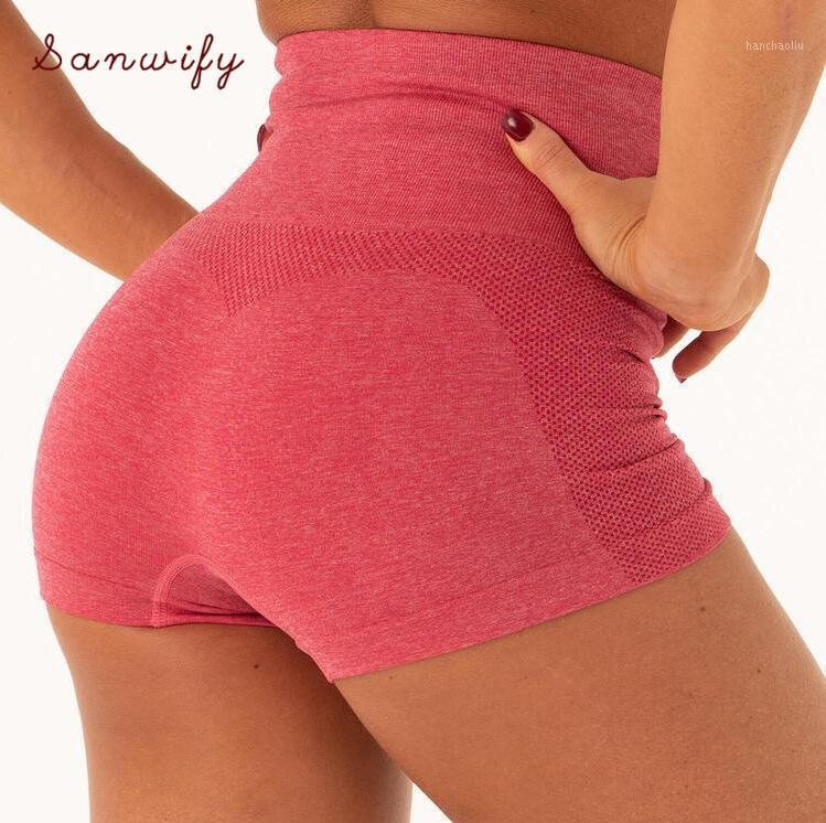 

High Waist Women Workout Yoga Shorts Fitness Running Shorts Stretch Push Up Gym Tights Sportswear Yoga Tights Leggings1, Black