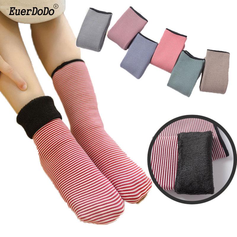 

Winter Children Socks Warm Socks For Kids 2-10 Years Teenager Fleece Knee High Girls Boys Seamless C, Black