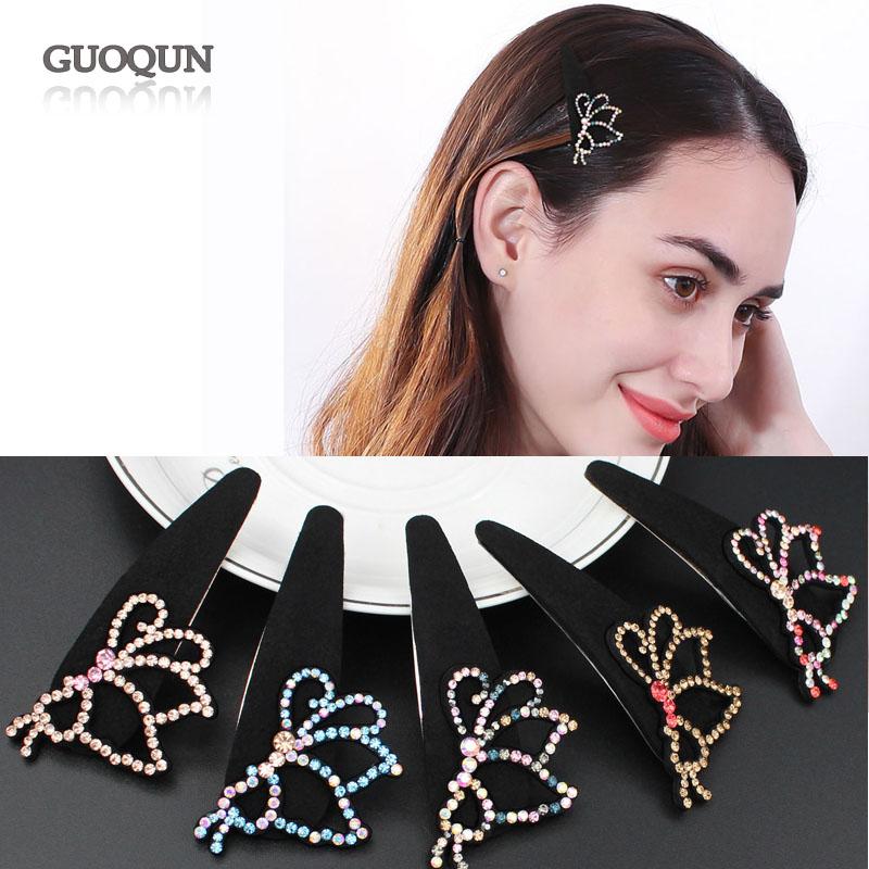 

Hair Clips & Barrettes Pin - Accessory For Women Girls Ornament Jewelry Tiara Butterfly Leather Rhinestone Bridal