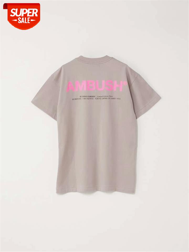 

Summer Trendy Pink Apricot Big Logo Ambush T-shirt Men Women Tags Casual Loose Top Tee Ambush Long Sleeve T Shirt #m41y, White;black