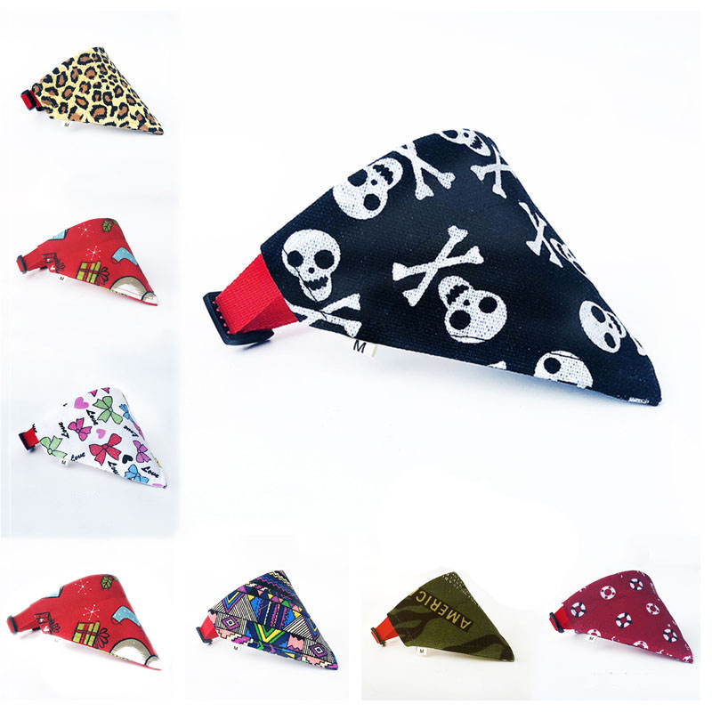 

16 Colors Cat Dog Bandana Bibs Scarf Collar Adjustable Pet Neckerchief Scarf Waterproof Saliva Towel for Small Medium Large Dogs