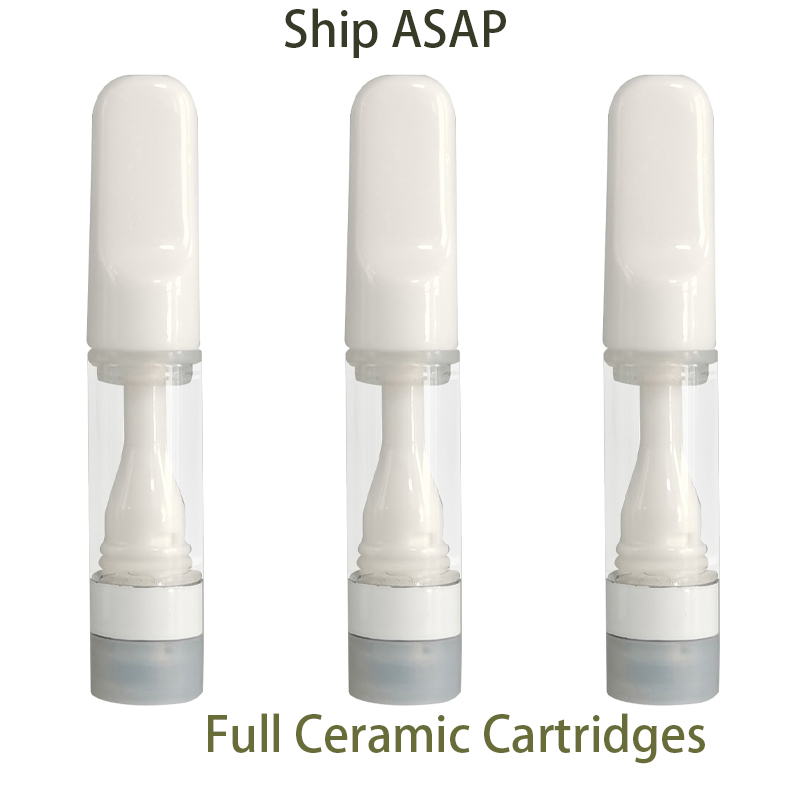 

Full Ceramic Vapes Cartridges Vape Pens 510 thread Cart Atomizer Disposable Ceramic-Coil Carts Press E Cigarette Cartridge 1ML 0.5ml