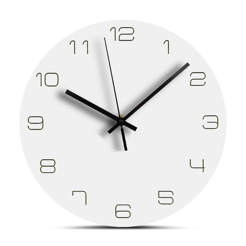 

Large Wooden Wall Clock Modern Design Europe Circular Digital Clock Silent Round Hanging Wall Clocks 12 Inch Room Home Decor
