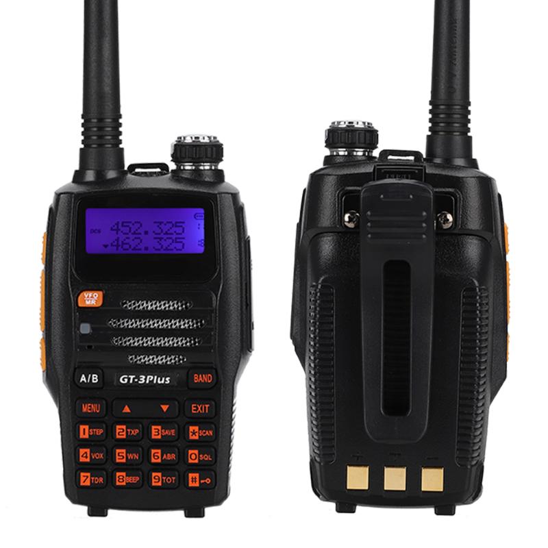 

Wireless Handheld LCD Display Radio Walkie Talkie Kit VHF UHF Dual Band Support Scan Mode Built In Key Lock For GT-3PLUS