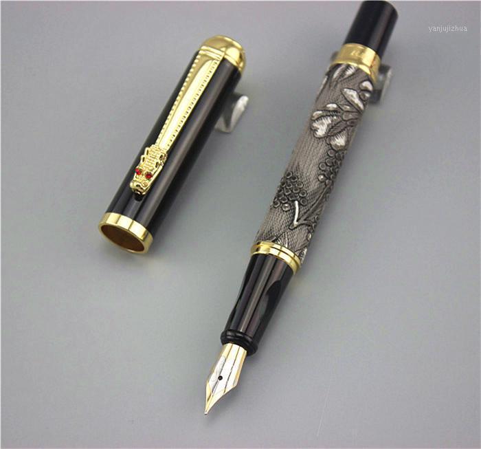 

DKW male female fountain pen with golden clip High quality metal pens school office supplies business gift pen1, Red