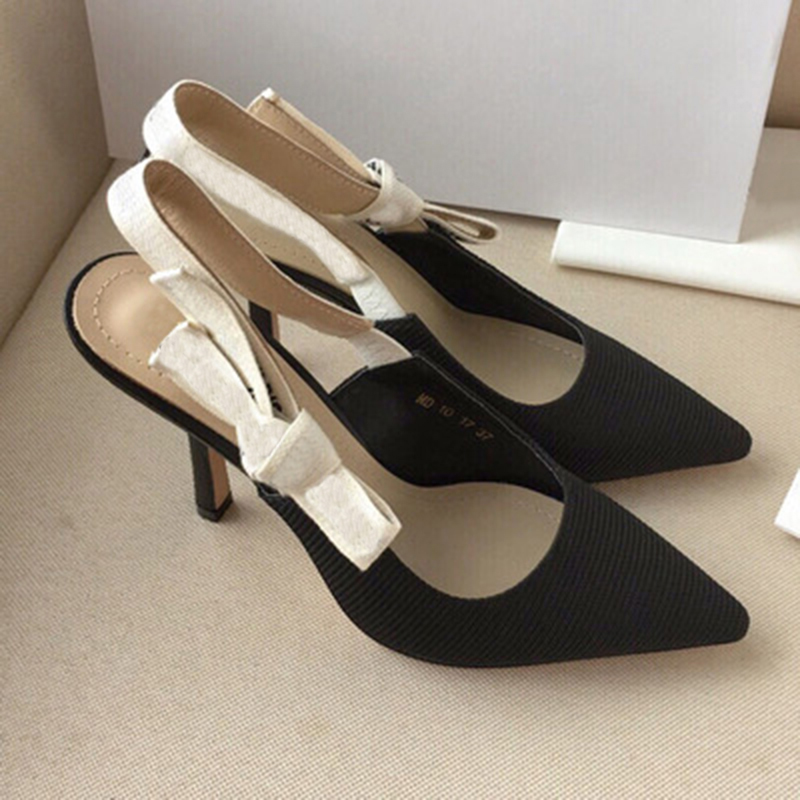 

2022 new women's high heels classic pattern pattern color matching comfortable and fashionable, 6.5cm