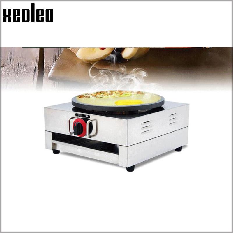 

XEOLEO Single plate Gas crepe maker Commercial stainless steel single plate pancake making machine stainless steel No sticky