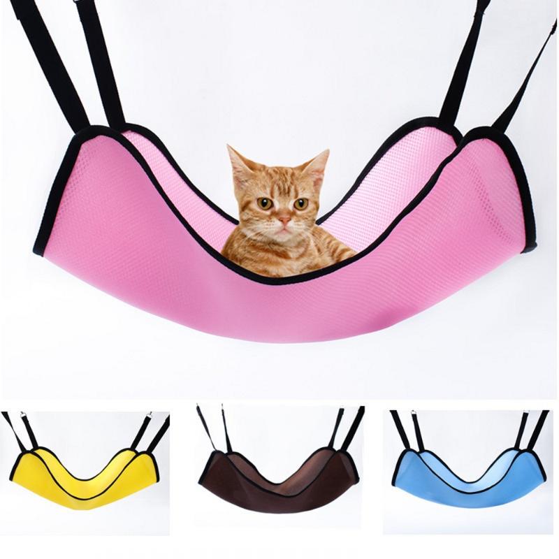 

2020 New Summer Cat Hammock Breathable Mesh Pet Kitty Nest Iron Cage Hammock Comfortable Cats Bed Soft Pet Cat Puppy Mat