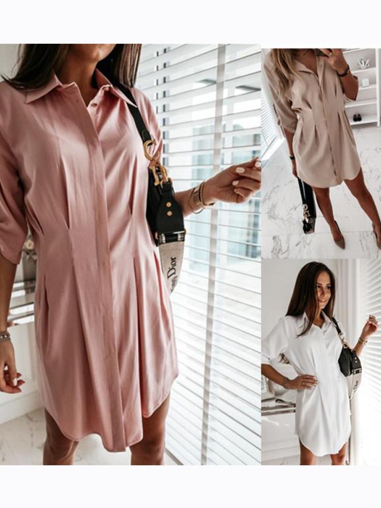 

Summer/autumn women's new style shirts, solid color sleeved shirts,button waist shirts,long sleeves,fashionable street longshirt, Khaki