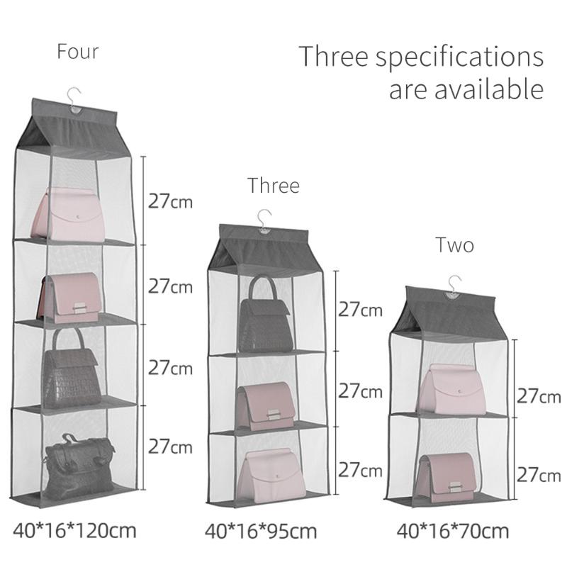 

Storage Boxes & Bins 2/3/4/6 Pocket Hanging Handbag Organizer For Wardrobe Closet Dust-Proof Bag Purse Big Tote Clothes, 10