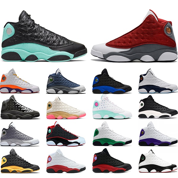

Jumpman Basketball Shoes 13 13s Mens Designers Red Flint Dark Powder Blue Hyper Royal Playground Trainers Sports Sneakers Drop Shipping, 7 island green 36-47