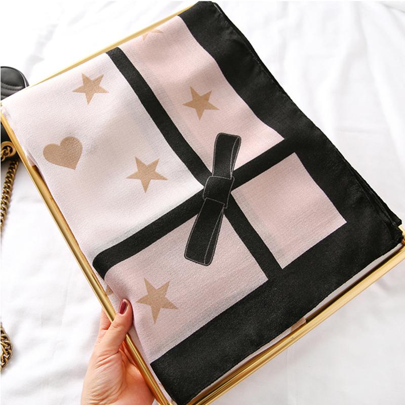

Cute Star And Heart Print Ladies Winter Warm Soft Shawls Women Cotton Long Scarf Wraps Scarves