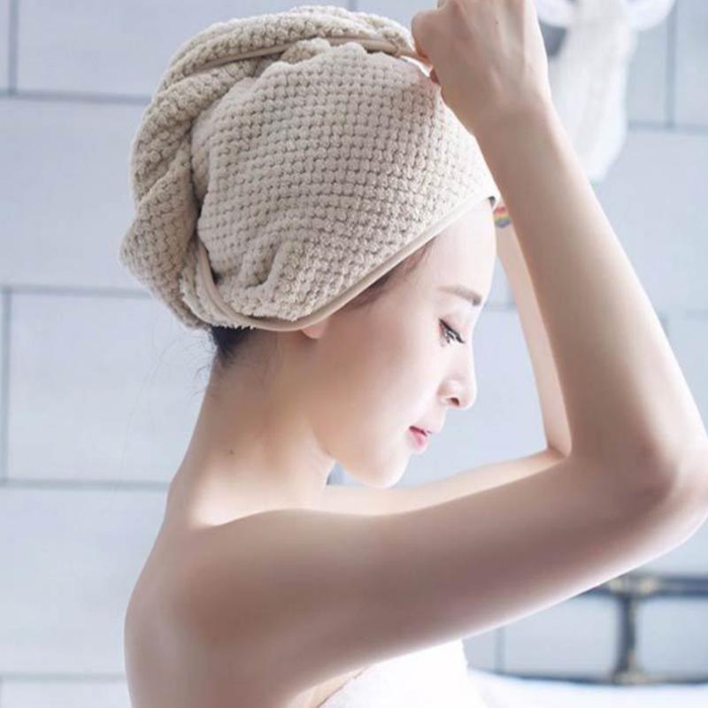 

3 PCS Hair Drying Cap Soft Coral Fleece Durable Dry Hair Caps for Girls