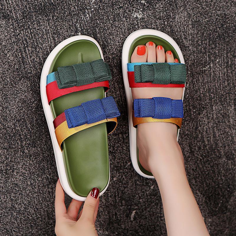 

BONJEAN 2020 Fashion Outdoor Slippers for Women Bow Decoration Summer Footwear Flat With Slides Casual Sandals Slippers BJ29391, Black