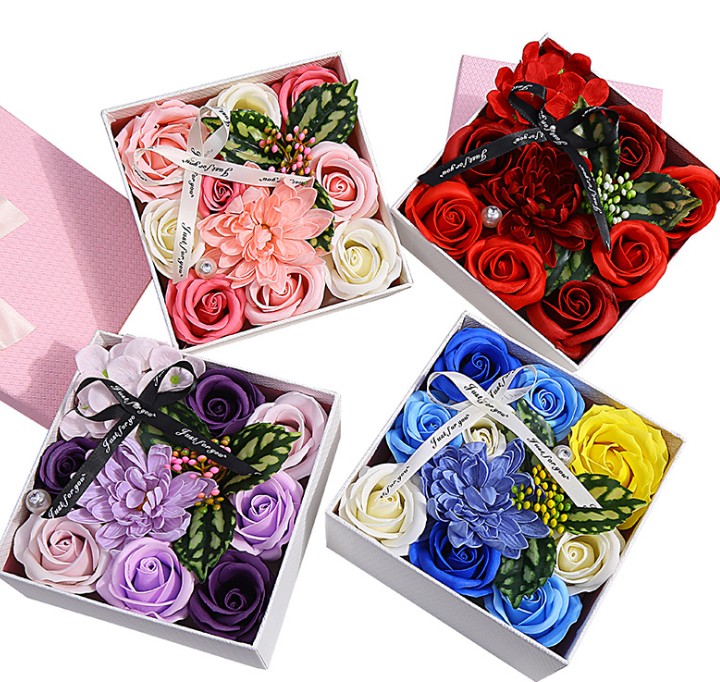 

Innovative new style soap flower box processing custom Valentine's Day Christmas Rose gift with gift box, As pic