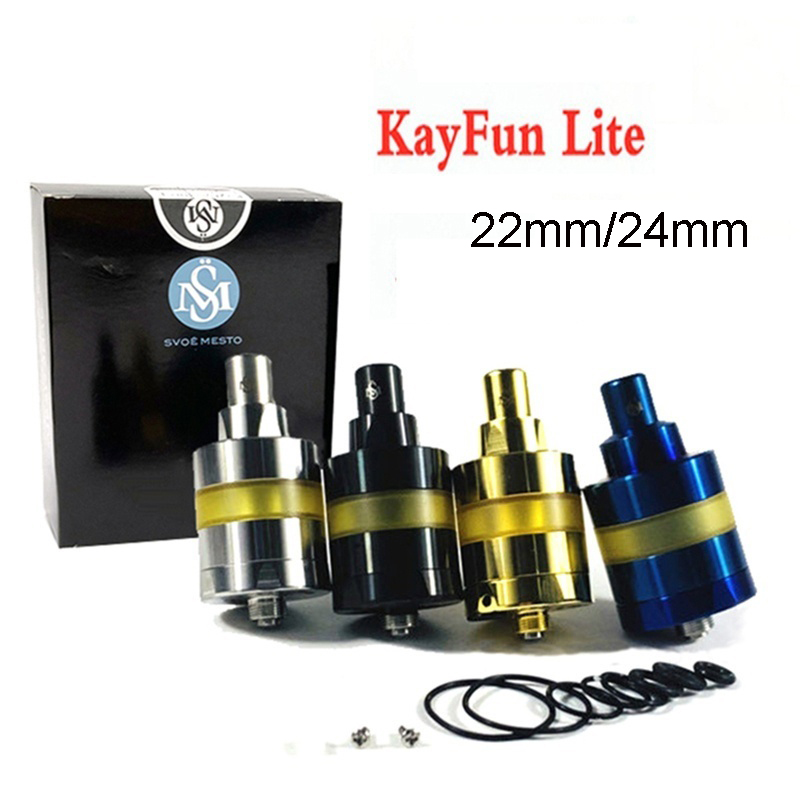 

Kayfun Lite MTL RTA SS316 Pei 2ml 22mm 24mm Atomizer Tank Rebuildable Dripping Atomizer Adjustable Atomizer