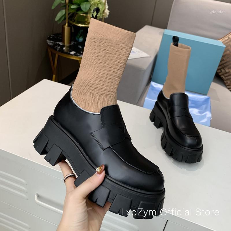 

Boots Elastic Women Round Toe Sock Femme Stretch Fabric Shoes Woman Leisure Black Ankle Latest Designer Size 411, As show