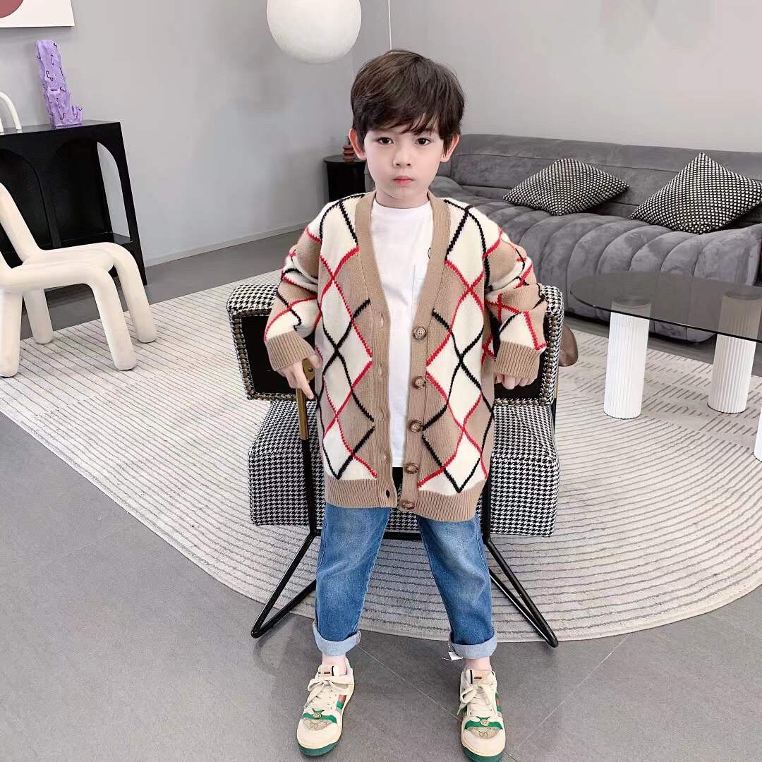 

free shipping Kids Boys Cardigan Sweaters 2021 Spring Autumn Baby Girls Clothes Single Breasted Children's knitting Clothing, As show
