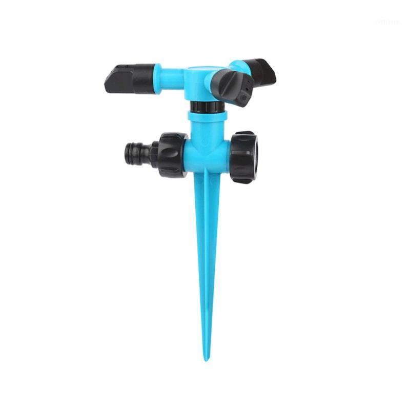 

Ground plug rotating three-fork sprinkler Lawn waterer Garden tool irrigation Greenhouse cooling sprinkler1, As pic