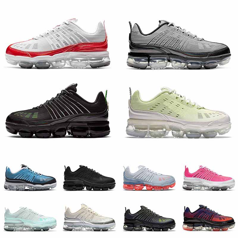 

Top Cushion 360 Running Shoes Mens Womens Sneakers Metallic Silver Black University Red Triple White Laser Blue Outdoor Sports Trainers, Summit white ghost green 40-45
