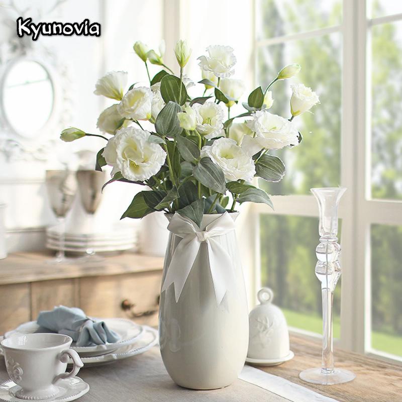 

Kyunovia Gardenia Artificial Flowers Silk Simulation Platycodon Grandiflorum Botanical Plant Home Wedding Decoration H02, Green