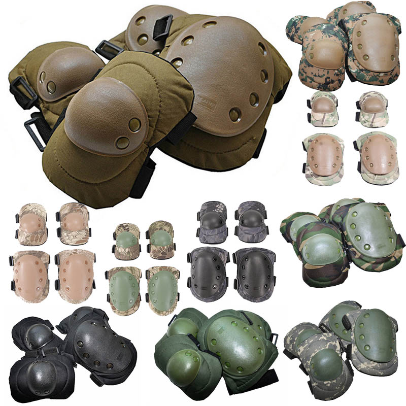 

Outdoor Sports Army Hunting Paintball Shooting Camo Gear Protective Airsoft Kneepads Tactical Elbow & Knee Pads NO13-001