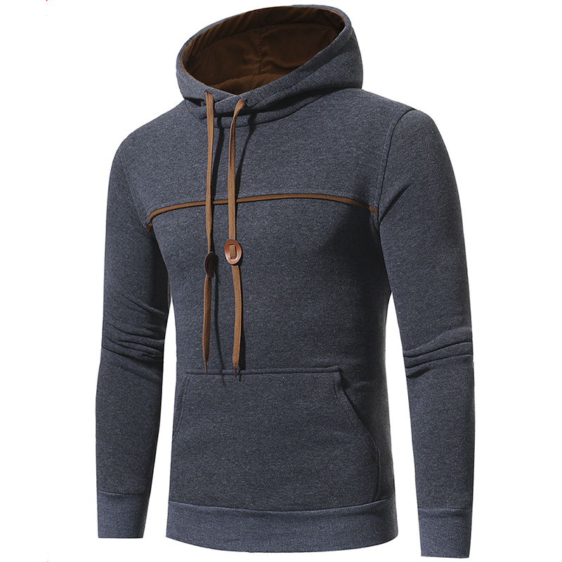 

Male Hoodies Men Brand Long Sleeve Solid Color Hooded Sweatshirt Mens Hoodie Tracksuit Sweat Coat Casual Sportswear M-3XL PX7C, Dark grey