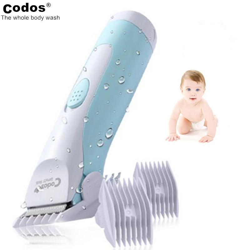 

100% Original CODOS CHC-803 Baby hair trimmer Mute Hair clipper whole body wash Light blue + white