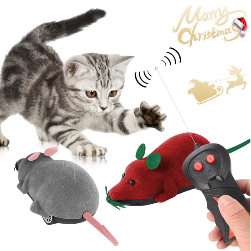 

Cat Mice Toy Wireless RC Mice Cat Toys Remote Control Mouse Kids Funny Playing Mouse Toys Christmas Gifts For Supplies