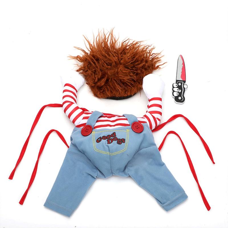 

Pet dog creative and funny Dogs Holding a Knife daily Costume Novelty Funny Party Cosplay Apparel Clothing, As pic