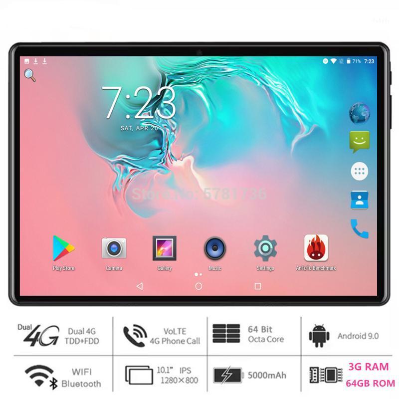 

2020 Newest Tablet PC 10 Inch Android 9.0 Octa Core 3GB+64GB ROM 4G FDD LTE Dual SIM 2.5D Glass Screen WiFi Bluetooth GPS1, Black