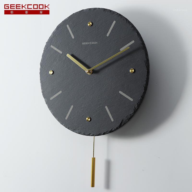 

Modern Pendulum Clock Wall Clock Creative Living Room Large Pow Mute Clocks Home Bedroom Relogio Parede Home Decor SC3561