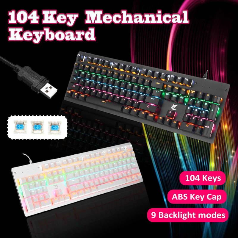 

LEORY 104 Key Outemu Switch Mechanical Gaming Keyboard Blue Switch ABS Square Keycaps 9 Backlight Mode support Hot Swappable