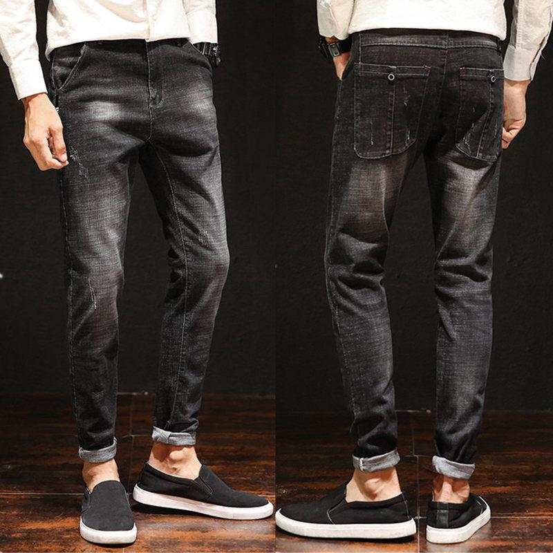 

2020 Autumn/winter Version Of The Of Straight Body-stying Denim Men's Wash Casual Trousers Harlan Jeans Male New Fashion, Black