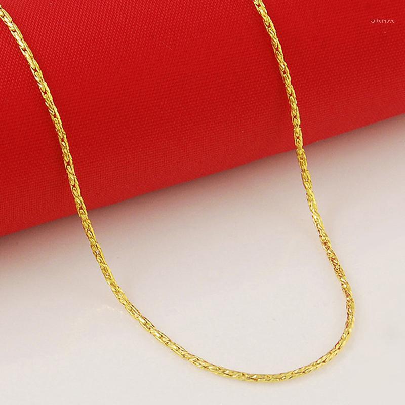 

High Quality 24K Gold Color Plated Necklaces Imitation Gold Chain Necklaces Jewelry Wholesale1
