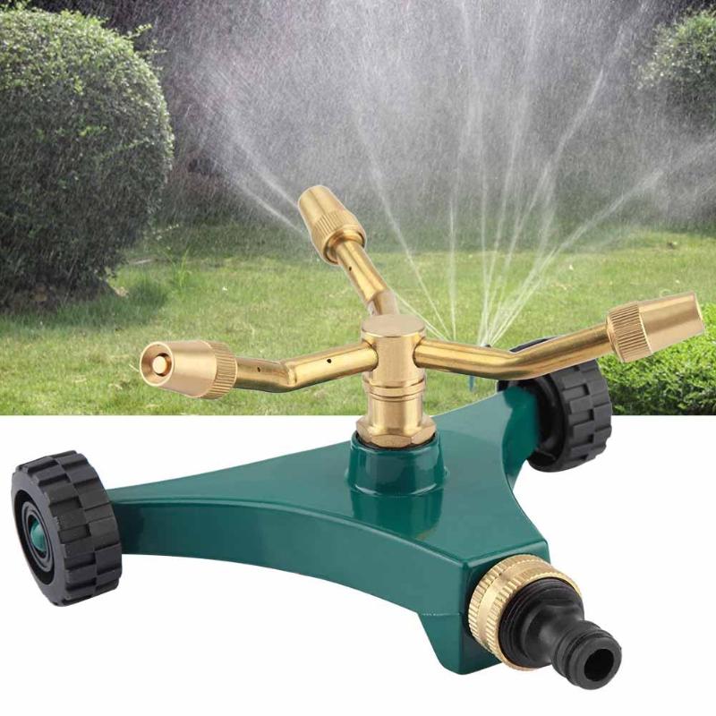 

Three Arms Lawn Sprinkler Rotating Garden Cooling Yard Watering Garden Lawn Yard Irrigation System Tools, As shown