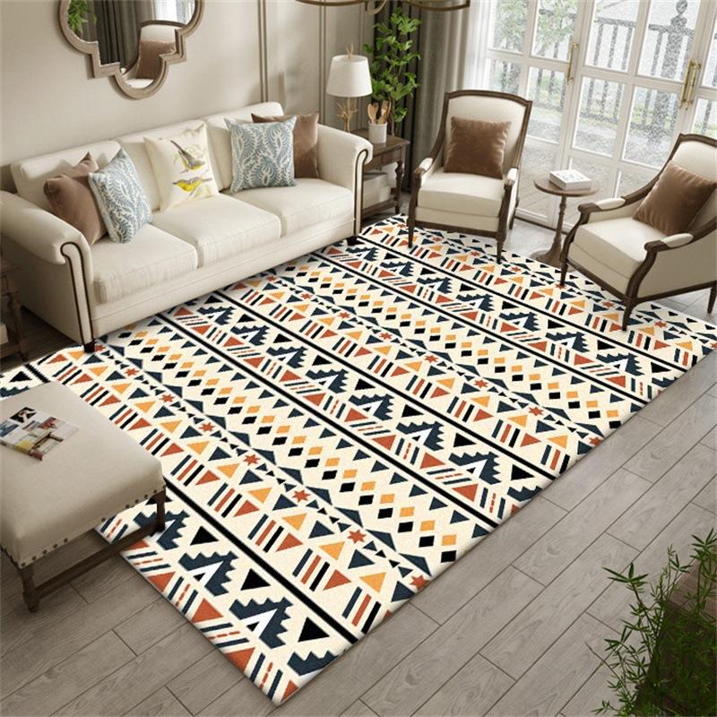 

Geometric stripe national wind bedroom living room door cushion non-slip bedside carpet custom