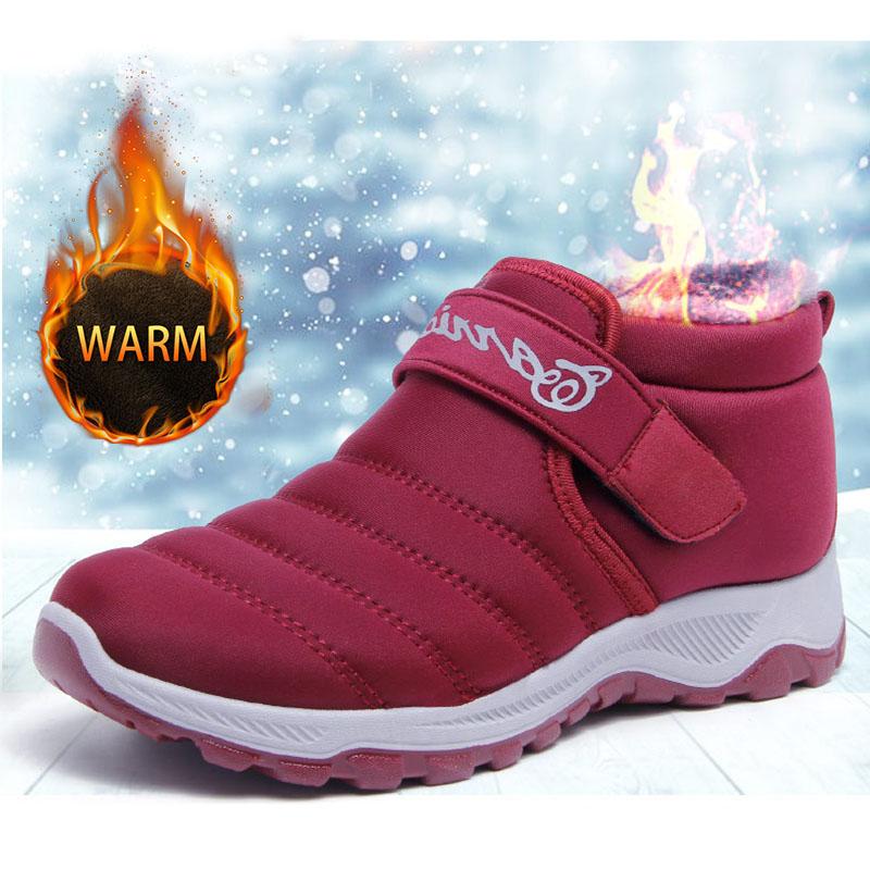 

Women Casual Shoes Sneakers Boots Keep Warm Shoes Outdoor Walking Slip on Comfortable Short Plush Winter Snow Boots Y, Red