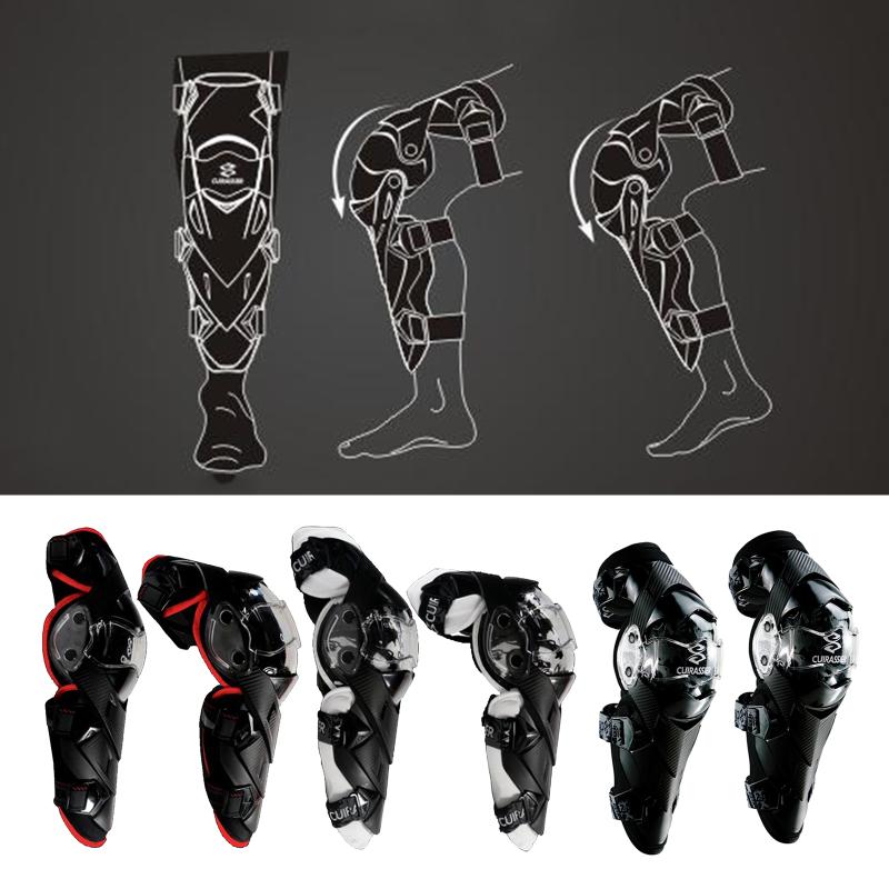 

1 Pair Motorbike Knee Pads Armour Gear Motocross Shin Guards Protector White