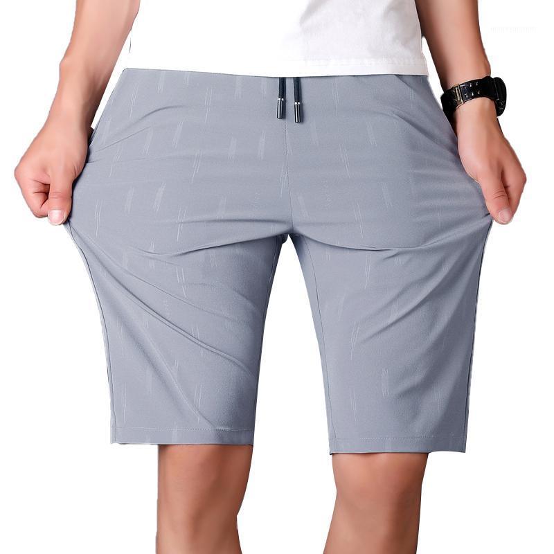 

Men Summer Cool Shorts Quick Drying Fitness Short homme Beach Shorts Men Boardshorts Elastic Waist Solid gym Clothing1, Black