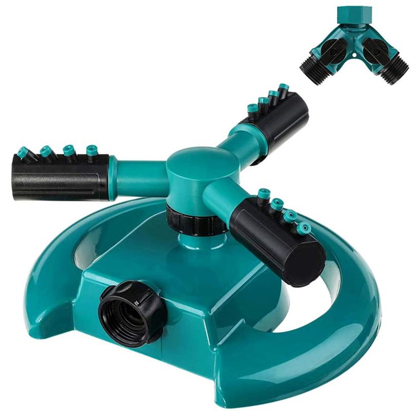 

Automatic Lawn Sprinkler Lawn 360 Rotating Sprinkler Adjustable (Green Sprinkler