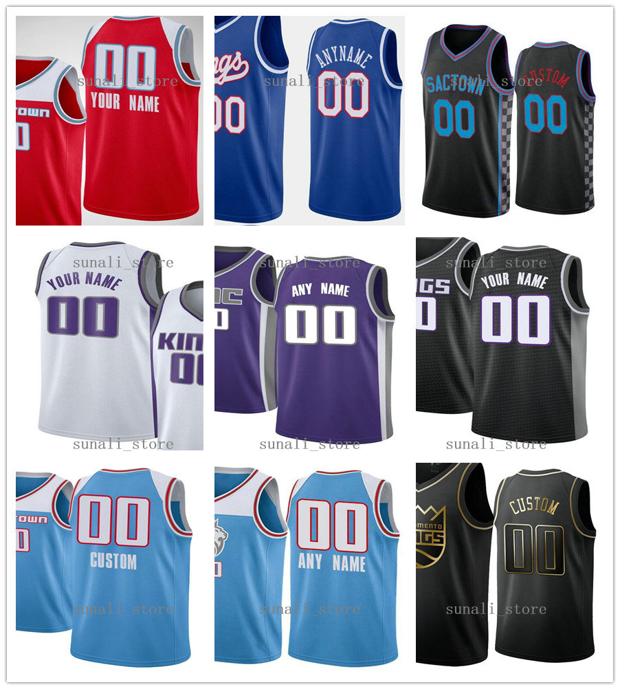

2021 Printed City Black Hassan 20 Whiteside Cory 9 Joseph Marvin 35 Bagley III Nemanja 8 Bjelica De'Aaron 5 Fox Tyrese 0 Haliburton Jerseys, Men blue