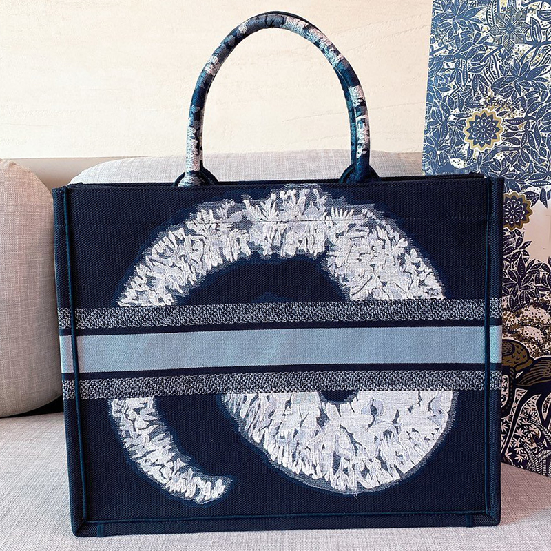 

Women's embroidered shiny shoulder bag feminine purse luxury blue cowboy ladies'bags 2RMG, 41-35-18cm
