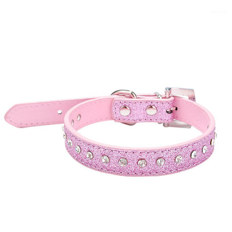 

PU Leather Pets Dog Collar Rhinestone Puppy Buckle Charm Pet Collars with Diamond Collar for Small Dog1