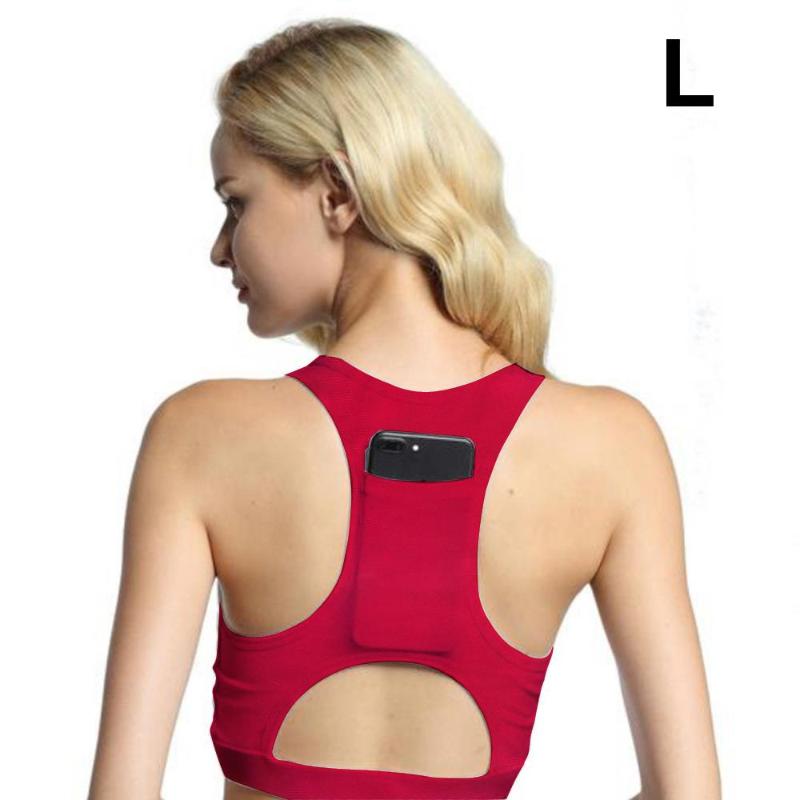 

Soft Sport Bra Tennis Sexy Fitness Sports Bras Running Underwear Women Padded Vest Fashion Shockproof Sportwear Slim-Type, Black