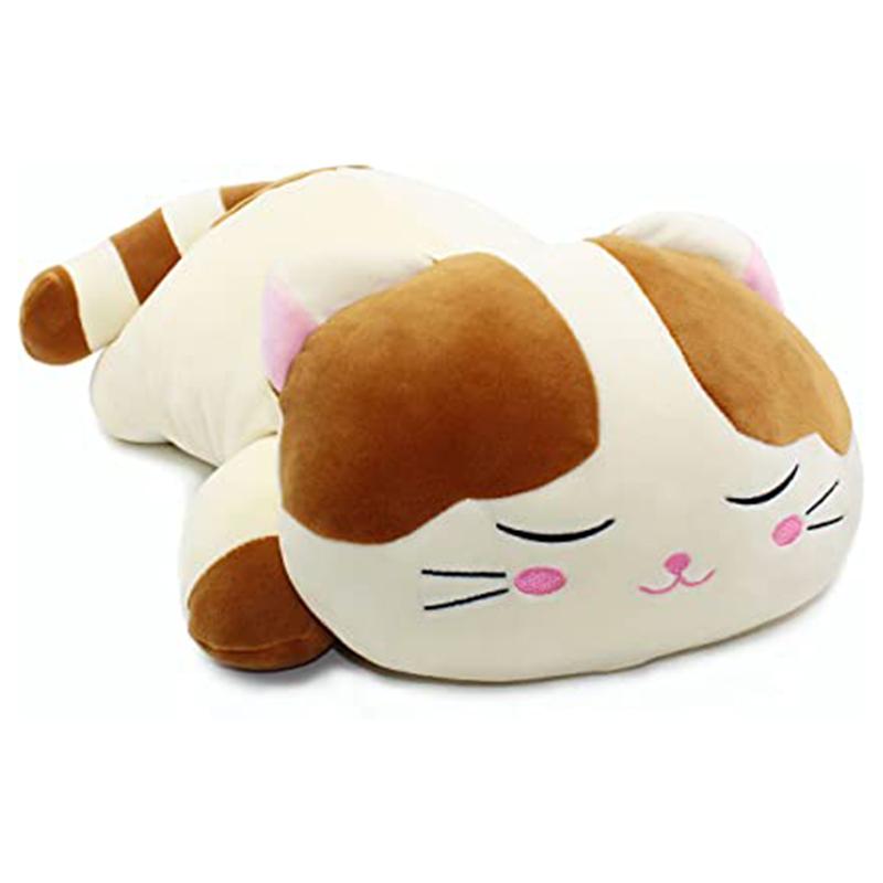 

Cute Pillow Sleeping Cat Shape Hugging Pillow Stuffed Animals Plush Soft Toy Xmas Gift For Kids DTT88