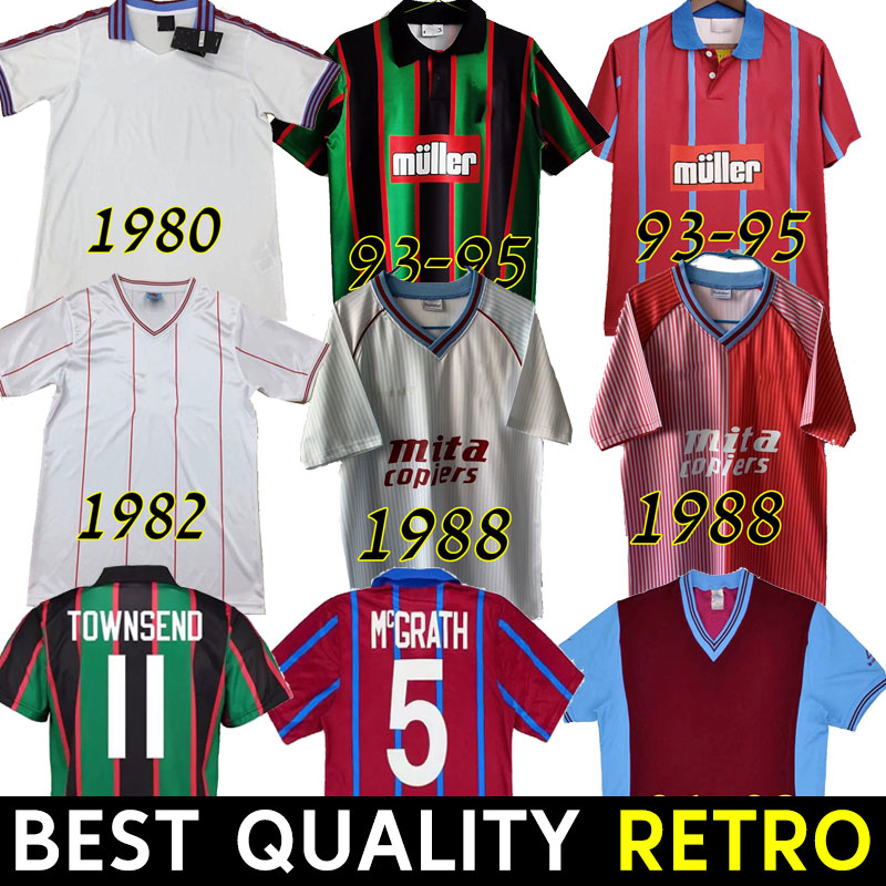 

Villa EHIOGU retro soccer jerseys 1980 81 82 88 93 94 95 Aston McGrath Houghton RICHARDSON SAUNDERS YORKE ATKINSON TOWNSEND BARRETT classic vintage football shirts