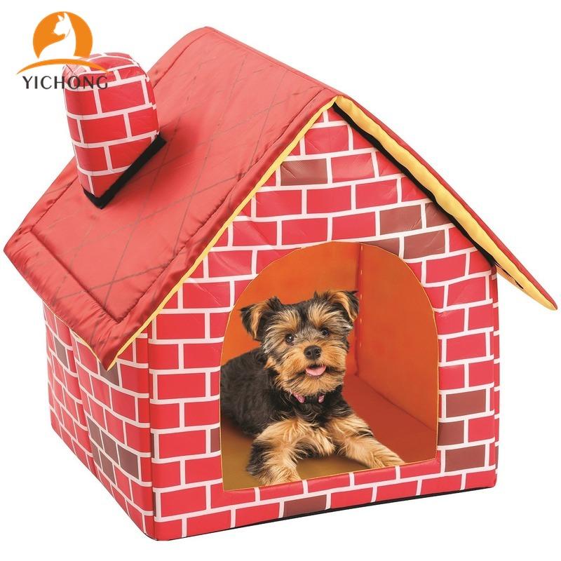 

YICHONG Hot Sale Removable Dog Beds Pet Cat Dog House Portable Outdoor Indoor Perch Tent Luxury Puppy Kennel YC211, Red