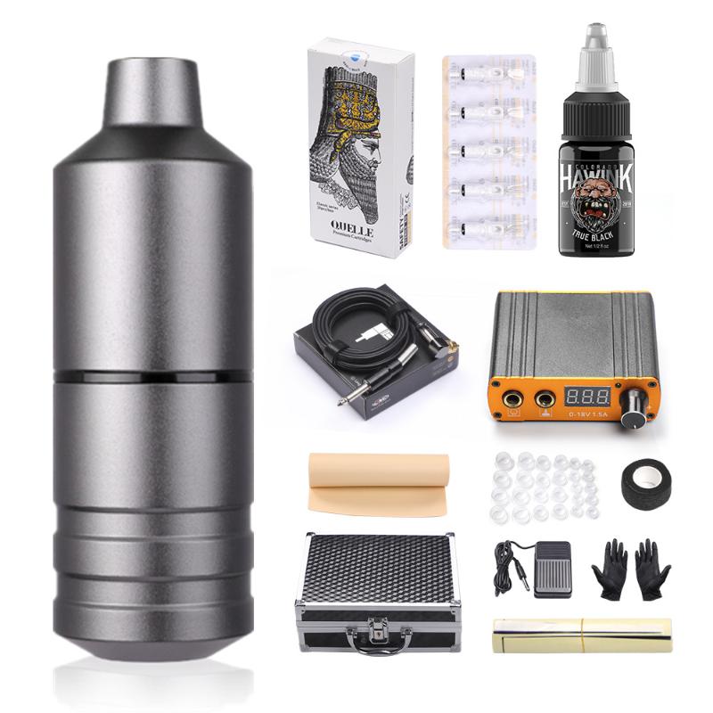 

Solong Motor Tattoo Machine Hollow Cup Motor Tattoo Pen Full Set Material New Set supplies microneedling